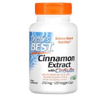 Doctor's Best, Экстракт корицы и CinSulin, 250 мг, 120 растительных капсул