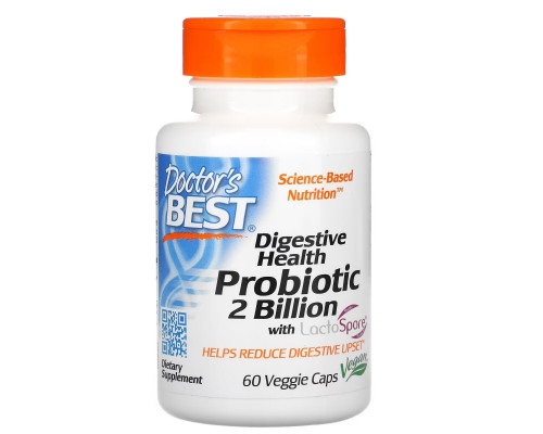Doctor's Best, Digestive Health, Probiotic with LactoSpore, 2 Billion, 60 Veggie Caps Doctor's Best, Digestive Health, Probiotic with LactoSpore, 2 Billion, 60 Veggie Caps