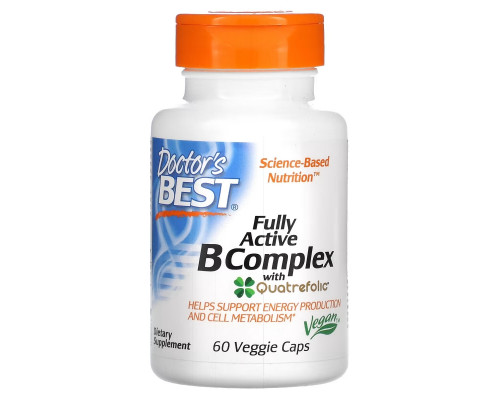 Doctor's Best, Fully Active B Complex with Quatrefolic, 60 Veggie Caps Doctor's Best, Fully Active B Complex with Quatrefolic, 60 Veggie Caps