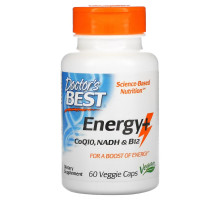 Doctor's Best, Energy+ CoQ10, NADH & B12, 60 Veggie Caps
