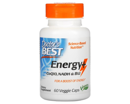 Doctor's Best, Energy+ CoQ10, NADH & B12, 60 Veggie Caps Doctor's Best, Energy+ CoQ10, NADH & B12, 60 Veggie Caps