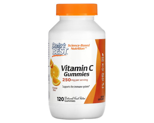 Doctor's Best, Vitamin C Gummies, Orange Bliss, 125 mg, 120 Gummies Doctor's Best, Vitamin C Gummies, Orange Bliss, 125 mg, 120 Gummies
