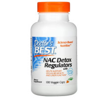 Doctor's Best, N-ацетилцистеин (NAC) для регуляции процесса детоксикации, 180 растительных капсул