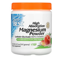 Doctor's Best, High Absorption Magnesium Powder, Sweet Peach, 12.3 oz (347 g)