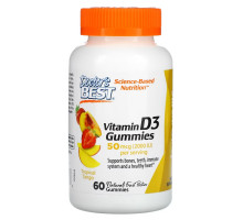 Doctor's Best, Vitamin D3 Gummies, Tropical Tango, 25 mcg (1,000 IU), 60 Gummies