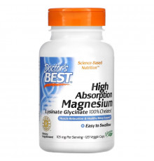 Doctor's Best, High Absorption Magnesium, 52.5 mg, 120 Veggie Caps
