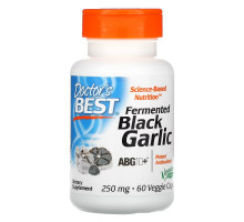 Doctor's Best, Ферментированный черный чеснок ABG10 +, 250 мг, 60 вегетарианских капсул