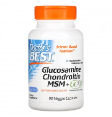 Doctor's Best, Glucosamine Chondroitin, MSM + UCII, 90 Veggie Capsule