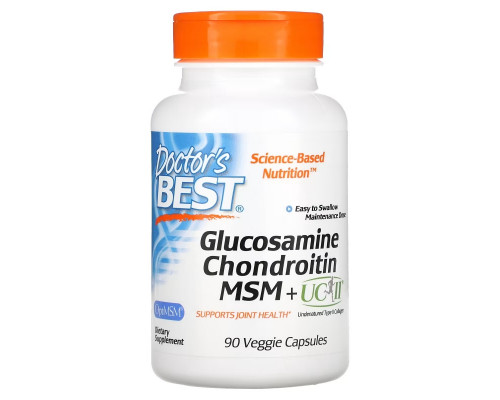 Doctor's Best, Glucosamine Chondroitin, MSM + UCII, 90 Veggie Capsule Doctor's Best, Glucosamine Chondroitin, MSM + UCII, 90 Veggie Capsule