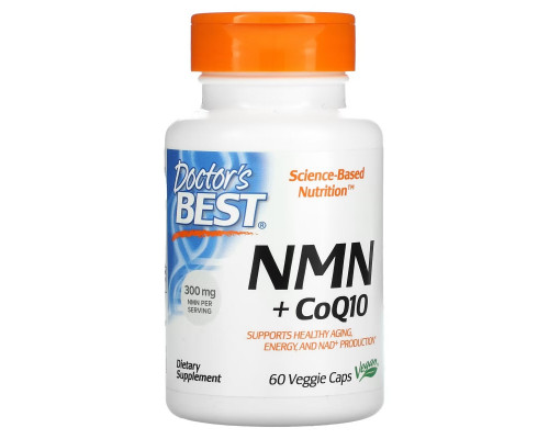 Doctor's Best, NMN 150 mg + CoQ10 50 mg, 60 Veggie Caps Doctor's Best, NMN 150 mg + CoQ10 50 mg, 60 Veggie Caps