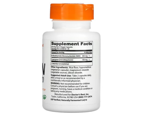 Doctor's Best, NMN 150 mg + CoQ10 50 mg, 60 Veggie Caps Doctor's Best, NMN 150 mg + CoQ10 50 mg, 60 Veggie Caps
