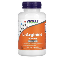 Now Foods, L-Arginine, 500 mg, 100 Veg Capsules