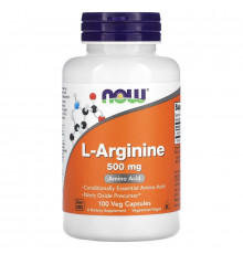 Now Foods, L-Arginine, 500 mg, 100 Veg Capsules