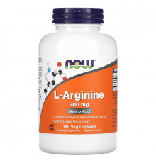 Now Foods, L-Arginine, 700 mg, 180 Veg Capsules