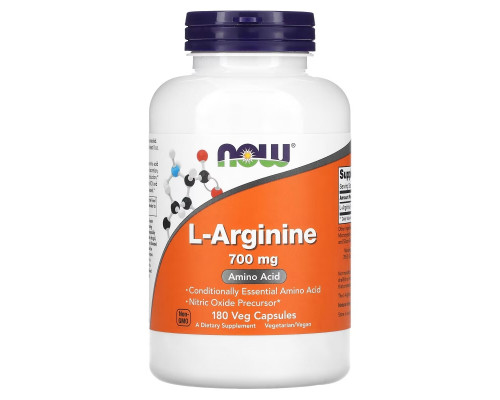 Now Foods, L-Arginine, 700 mg, 180 Veg Capsules Now Foods, L-Arginine, 700 mg, 180 Veg Capsules