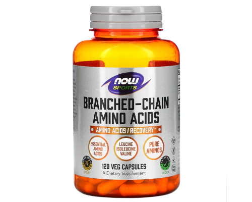 Now Foods, Спортивное питание с содержанием аминокислот с разветвленной цепью, 120 капсул Now Foods, Спортивное питание с содержанием аминокислот с разветвленной цепью, 120 капсул