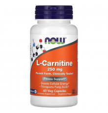 NOW Foods, L-Carnitine, 250 mg, 60 Veg Capsules