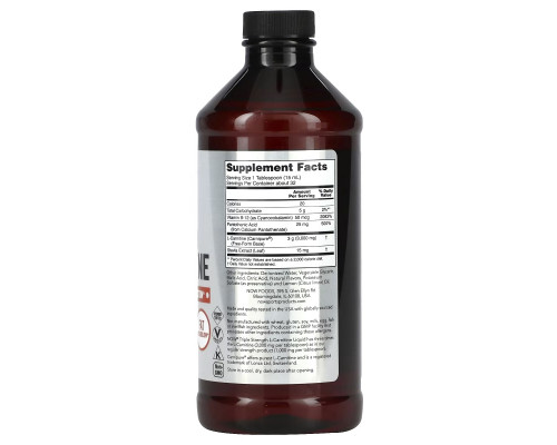 NOW Foods, Sports, Triple Strength L-Carnitine Liquid, Citrus, 3,000 mg, 16 fl oz (473 ml) NOW Foods, Sports, Triple Strength L-Carnitine Liquid, Citrus, 3,000 mg, 16 fl oz (473 ml)