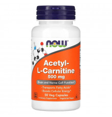 Now Foods, Acetyl-L- Carnitine, 500 mg,  50 Veg Capsules