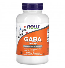 Now Foods, ГАМК, 500 мг, 200 капсул
