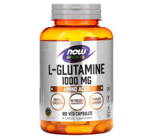 Now Foods, L-глутамин, двойная сила, 1000 мг, 120 капсул