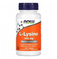 Now Foods, L-Lysine, 500 mg, 100 Tablets
