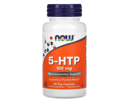 Now Foods, 5-HTP, 100 мг, 60 вегетарианских капсул Now Foods, 5-HTP, 100 мг, 60 вегетарианских капсул