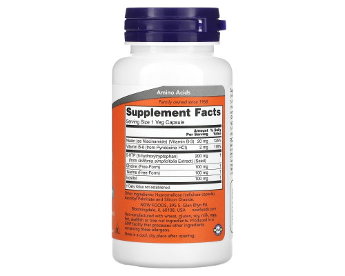 Now Foods, 5-HTP, 200 mg, 60 Veg Capsules Now Foods, 5-HTP, 200 mg, 60 Veg Capsules