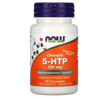 Now Foods, 5-HTP (5-гидрокситриптофан), жевательные таблетки с натуральным цитрусовым вкусом, 100 мг, 90 шт.