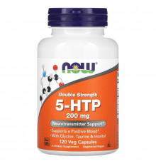 Now Foods, 5-HTP, двойная сила, 200 мг, 120 растительных капсул