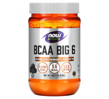 Аминокислоты NOW Foods, Sports, BCAA Big 6, натуральный виноград, 600 г (21,16 унции)