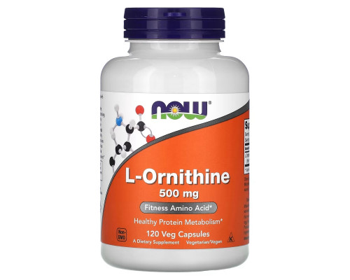 Now Foods, L-орнитин, 500 мг, 120 капсул Now Foods, L-орнитин, 500 мг, 120 капсул