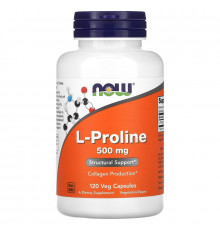 Now Foods, L-пролин, 500 мг, 120 капсул в растительной оболочке