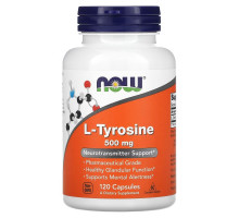 Now Foods, L-тирозин (L-Tyrosine), 500 мг, 120 капсул