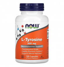 Now Foods, L-тирозин (L-Tyrosine), 500 мг, 120 капсул
