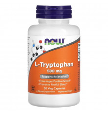 NOW Foods, L-Tryptophan, 500 mg, 60 Veg Capsules