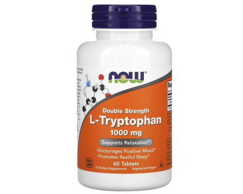 Now Foods, L-триптофан, 1000 мг, 60 таблеток Now Foods, L-триптофан, 1000 мг, 60 таблеток