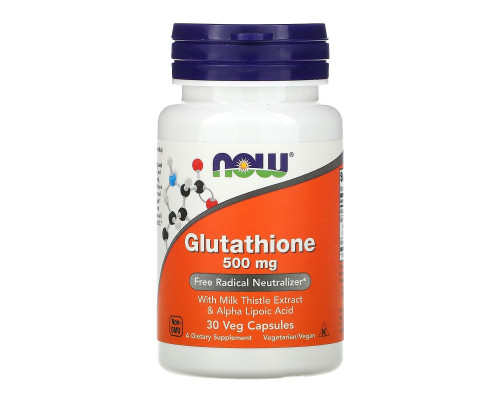 Now Foods, Glutathione 500mg, 30 Veg Caps
