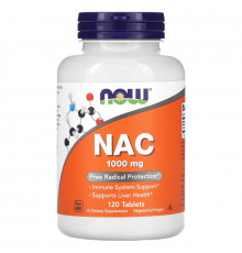 Now Foods, NAC, 1000 мг, 120 таблеток