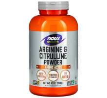 Now Foods, Sports, порошок аргинина и цитруллина, 12 унций (340 г)