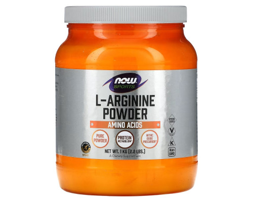 Now Foods, Для спортсменов, Порошок L-аргинина, 1 кг (2,2 фунта) Now Foods, Для спортсменов, Порошок L-аргинина, 1 кг (2,2 фунта)