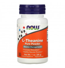Now Foods, L-Теанин, Чистый Порошок, 1 унции (28 г)