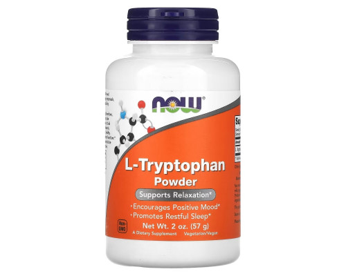 Now Foods, L-триптофан в порошке, 2 унции (57 г) Now Foods, L-триптофан в порошке, 2 унции (57 г)
