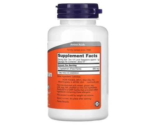 Now Foods, L-триптофан в порошке, 2 унции (57 г) Now Foods, L-триптофан в порошке, 2 унции (57 г)