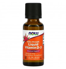 Now Foods, Жидкий витамин D3, усиленный, 1 000 МЕ, 1 жидкая унция (30 мл)