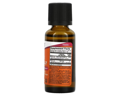 Now Foods, Liquid D-3 & MK-7, 1 fl oz (30 ml) Now Foods, Liquid D-3 & MK-7, 1 fl oz (30 ml)