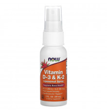 Now Foods Витамины D3 и К2 липосомный спрей 2 жидкие унции (60 мл)