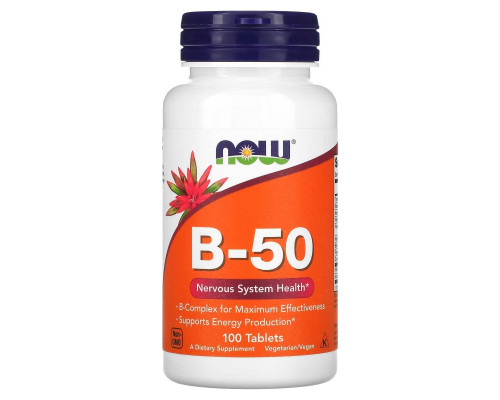 Now Foods, B-50, 100 Tablets Now Foods, B-50, 100 Tablets