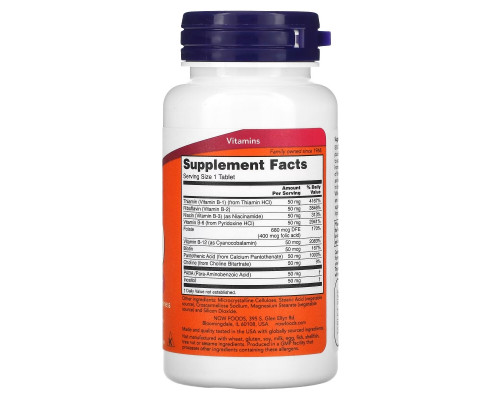 Now Foods, B-50, 100 Tablets Now Foods, B-50, 100 Tablets