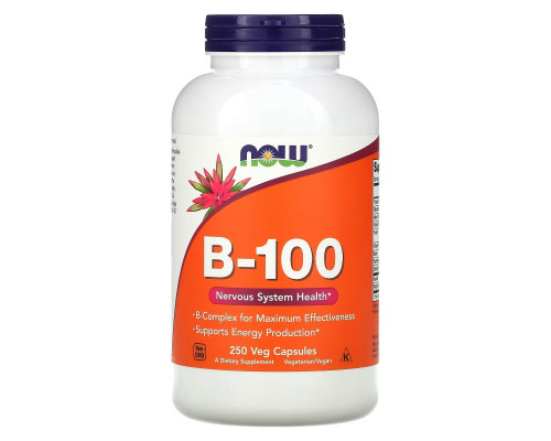 Now Foods, B-100, 250 капсул в растительной оболочке Now Foods, B-100, 250 капсул в растительной оболочке